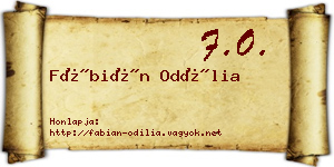 Fábián Odília névjegykártya